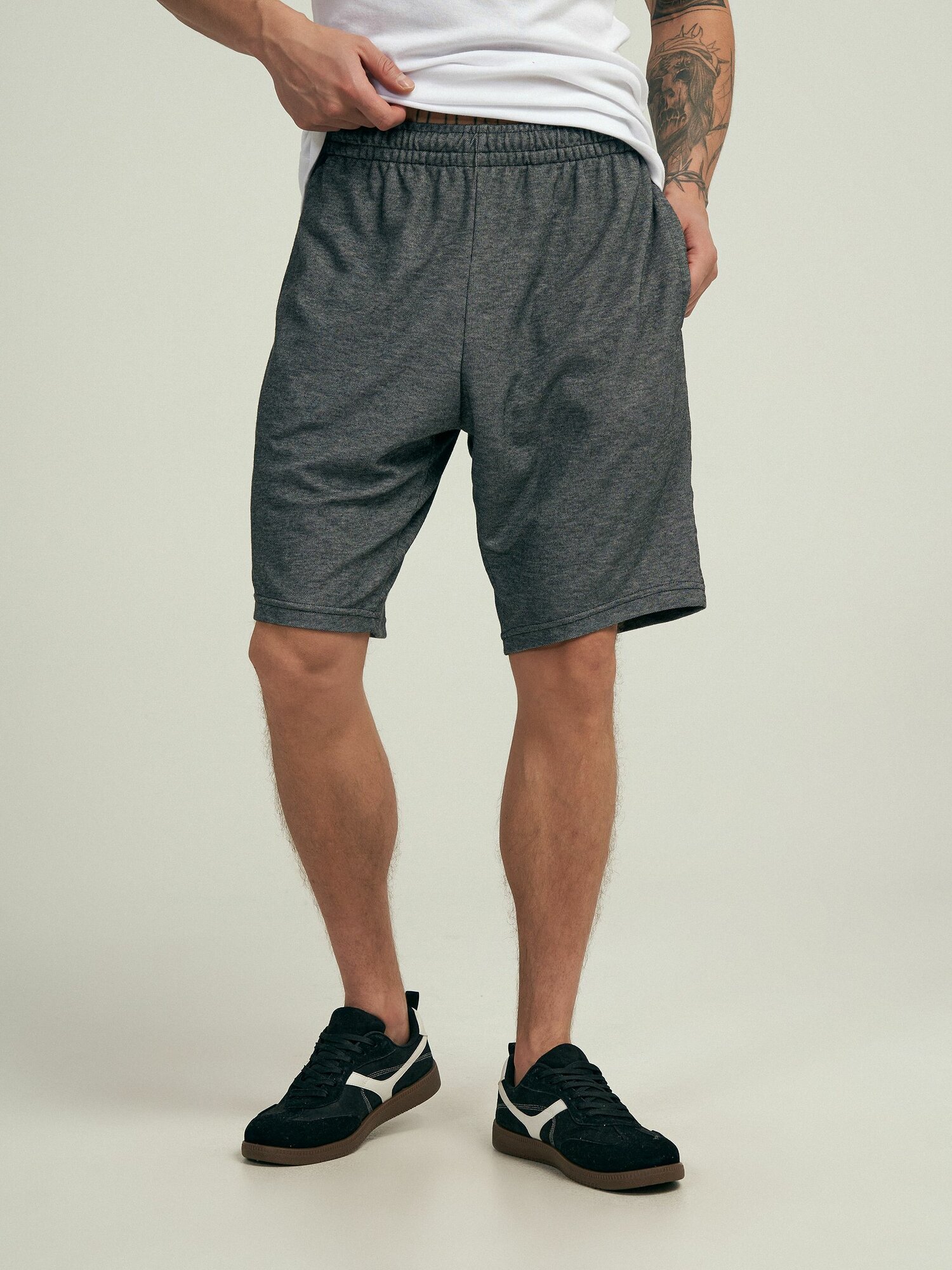 Шорты ТВОЕ Базовая, размер XL, темно-серый меланж — фото 1