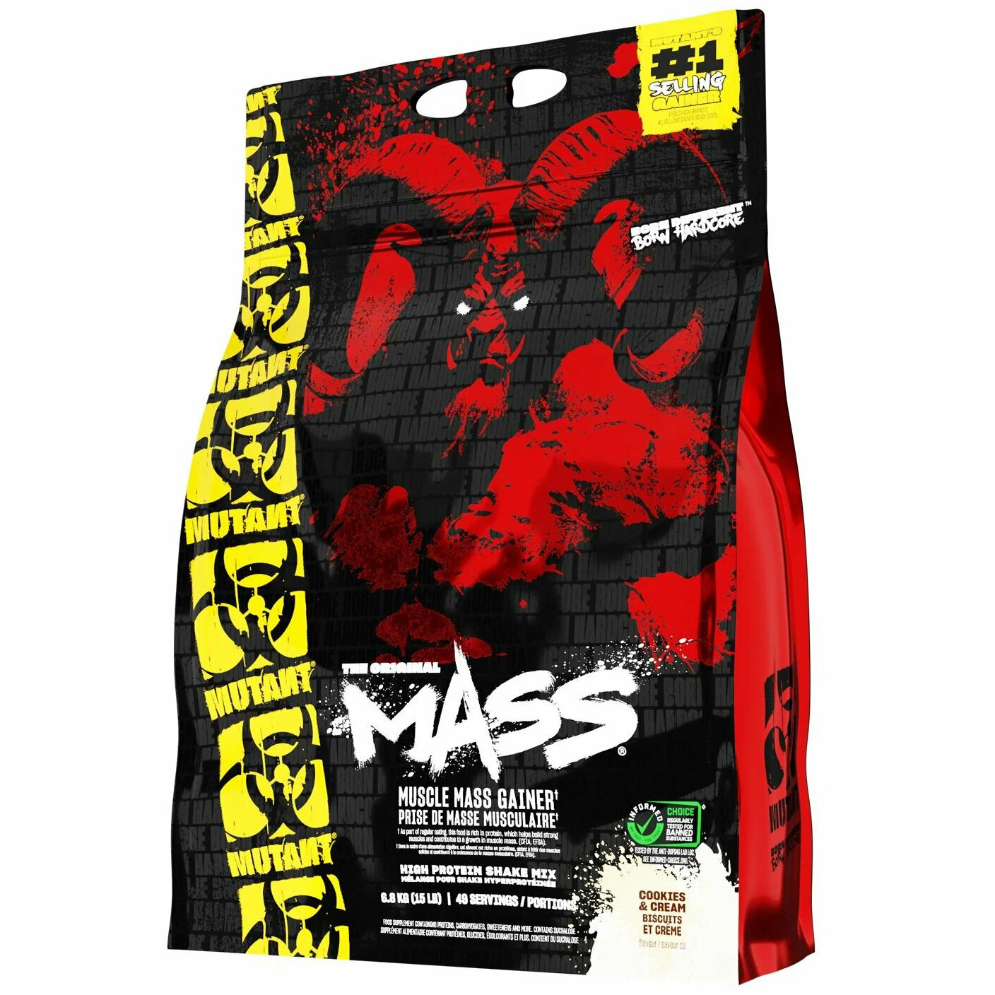 Гейнер Mutant Mass - 6800 грамм (6.8 кг, 15lbs), печенье-крем