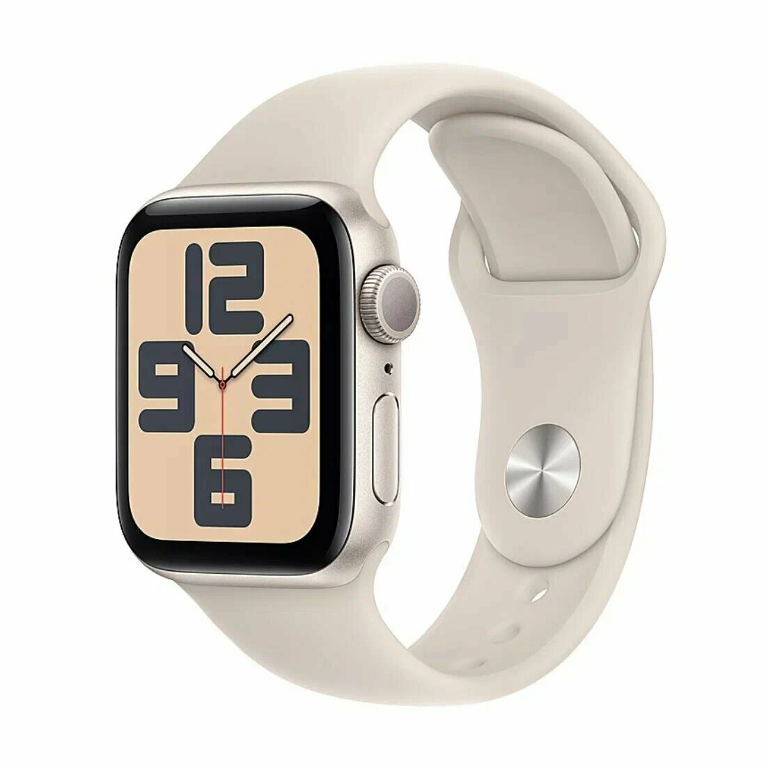 Умные часы Apple Watch SE 2024 GPS 40мм, Starlight Aluminium Case with Starlight Sport Band - S/M
