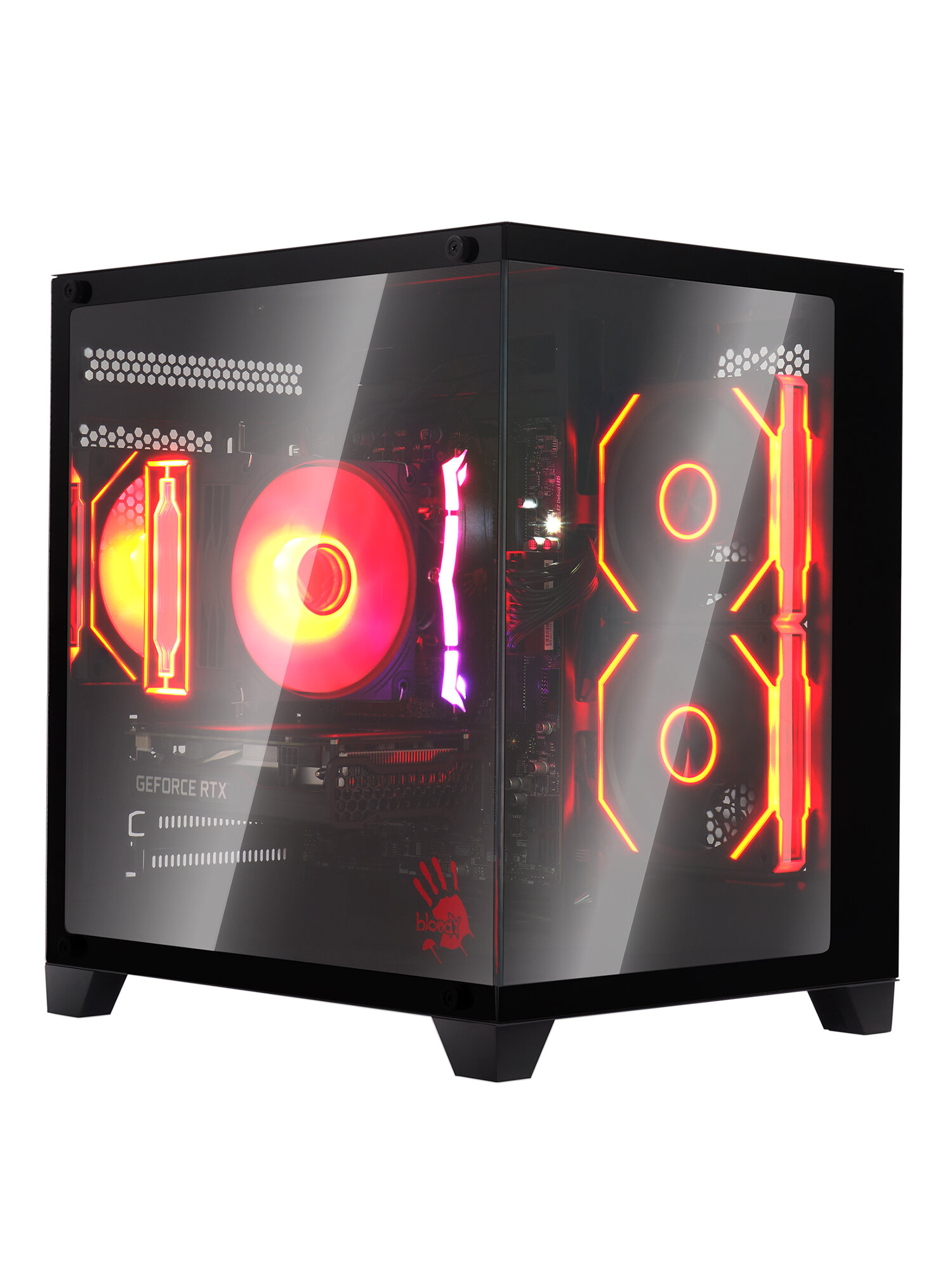 Корпус mATX BLOODY BD-CC105, Mini-Tower, без БП, черный [bd-cc105-bk]