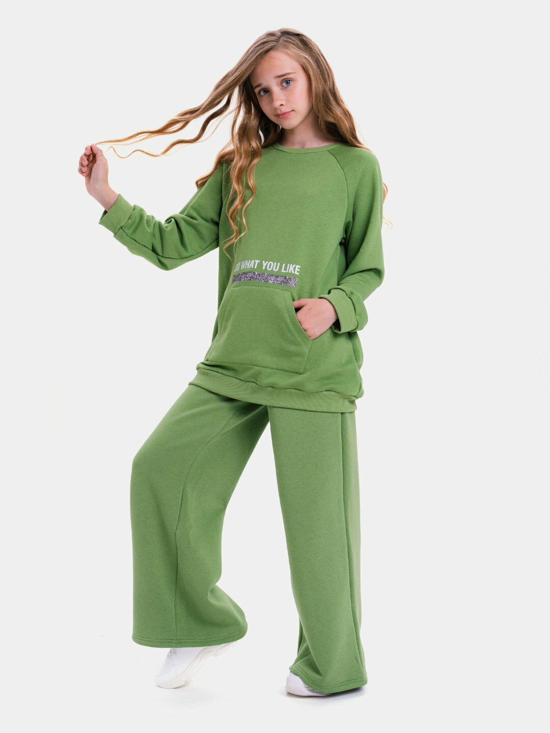 Брюки спортивные neo, размер 140, хаки — фото 1