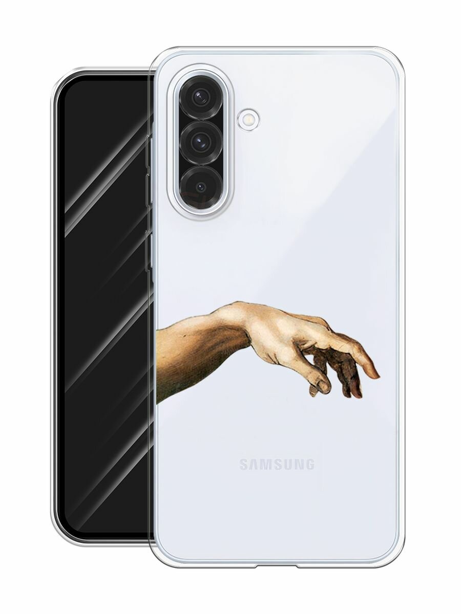 Чехол на Samsung Galaxy A36 5G / Самсунг A36 5G с принтом Creazione di Adamo 1, прозрачный — фото 1