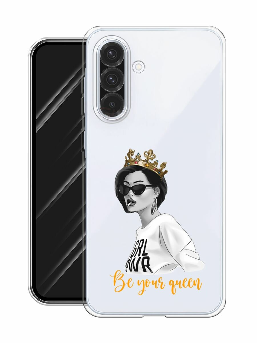 Чехол на Samsung Galaxy A36 5G / Самсунг A36 5G с принтом Be your Queen, прозрачный — фото 1