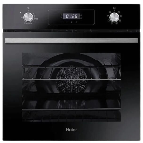 Духовой шкаф Haier HOD-P08WGB, черный, независимый, 8 программ, гидролизная очистка