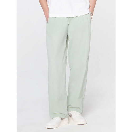 фото Брюки streetbeat pants straight woven, размер l, зеленый