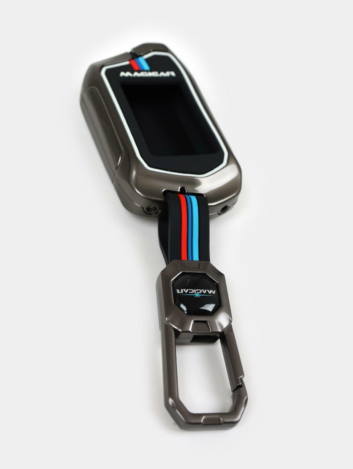 Металлический чехол для, BYD и Magicar - черный и хром, с качественным брелоком