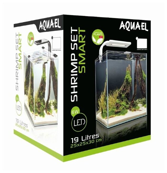 Aквариум Aquael Shrimp Set Smart LED Plant ll 20л белый - фотография № 7