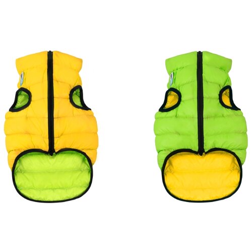 фото Airyvest курточка двухсторонняя эйривест, размер s 35, салатово-желтая. спина: 45-47см, объем груди: 32-35см