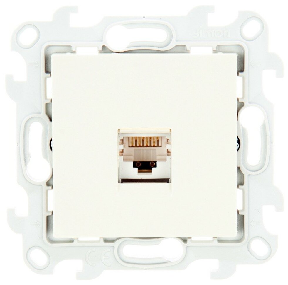 Simon 24 Слоновая кость Розетка RJ45 кат. 5е UTP 2410598-031