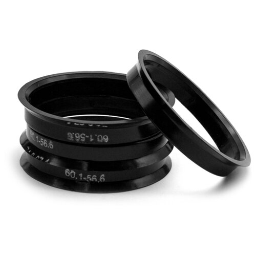 фото "кольца центровочные 60,1х56,6 black 4 шт высококачественный пластик " sds exclusive