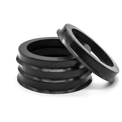 фото Кольца центровочные 70,1х58,6 black 4 шт высококачественный пластик sds exclusive