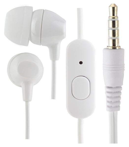 Наушники Perfeo Vote, mini jack 3.5 mm, white