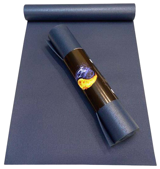 Коврик для йоги и фитнеса RamaYoga Yin-Yang PRO, синий, размер 185 х 80 х 0,45 см