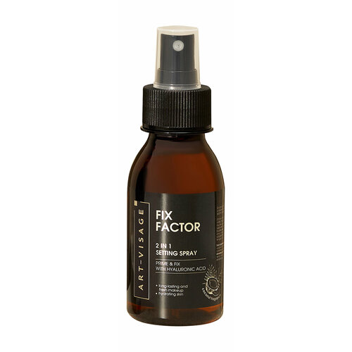 Фиксатор макияжа 2-в-1 с ароматом кокоса / 105 мл / Art-Visage Fix Factor 2 in 1 Setting Spray Coconut