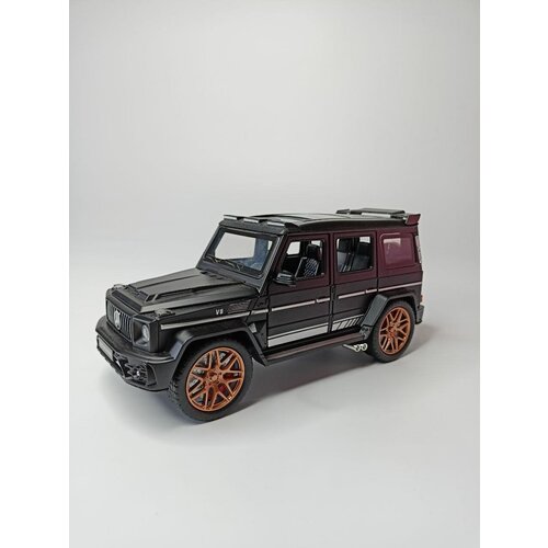 Модель автомобиля Мерседес Гелендваген с дымом коллекционная металлическая игрушка масштаб 1:24 серебристо-черный