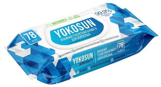 Влажная туалетная бумага YokoSun для взрослых