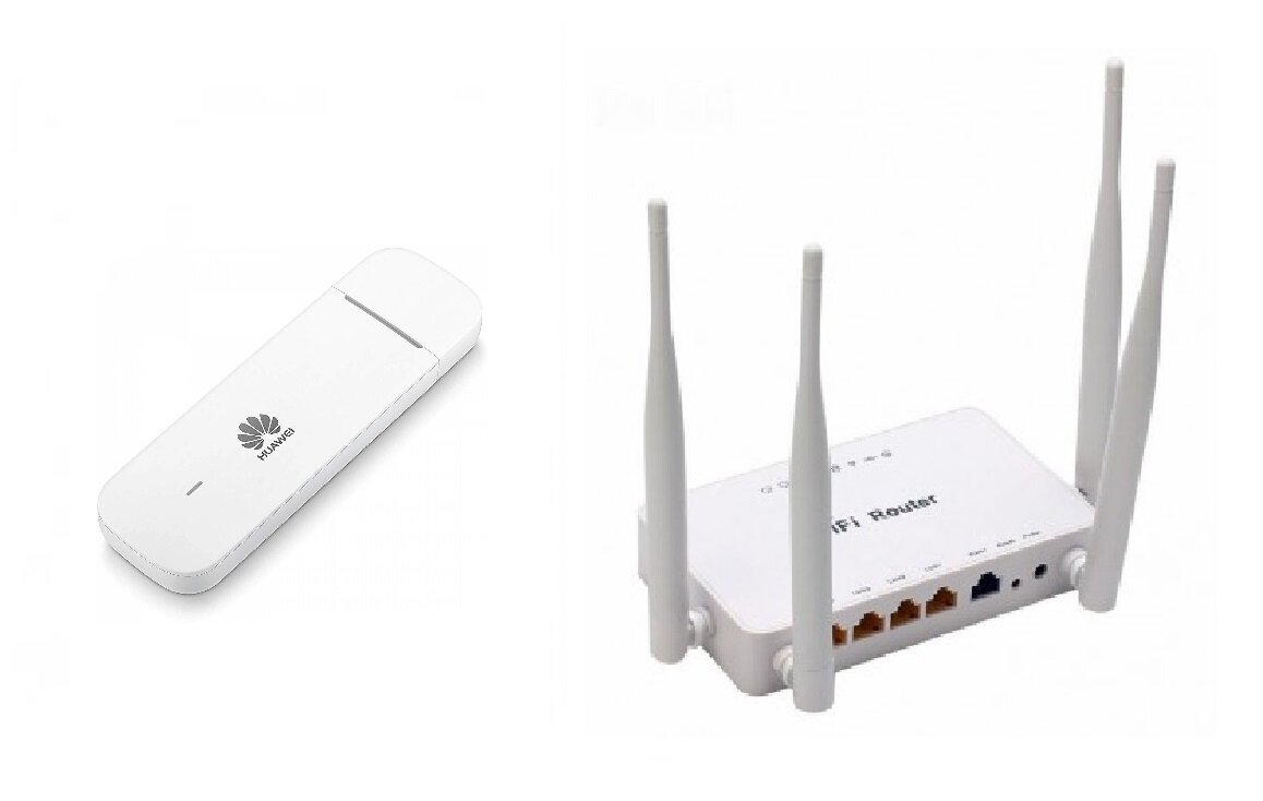 Huawei E3372 153 с Роутером Zbt w1626 WiFi 150m2