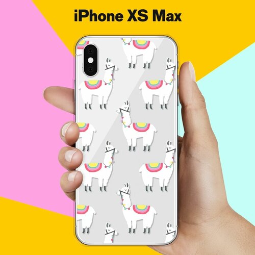 Силиконовый чехол Белые ламы на Apple iPhone Xs Max