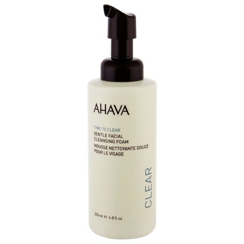 фото Ahava нежная очищающая пенка для лица time to clear gentle facial cleansing foam, 200 мл