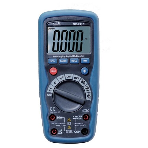 Мультиметр цифровой CEM DT-9915 ручные инструменты grounding resistance meter cem dt 5300b