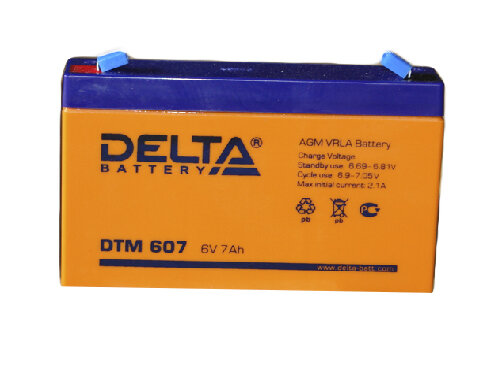 Аккумулятор 6V - 7 А/ч "Delta DТM" (DTM 607)