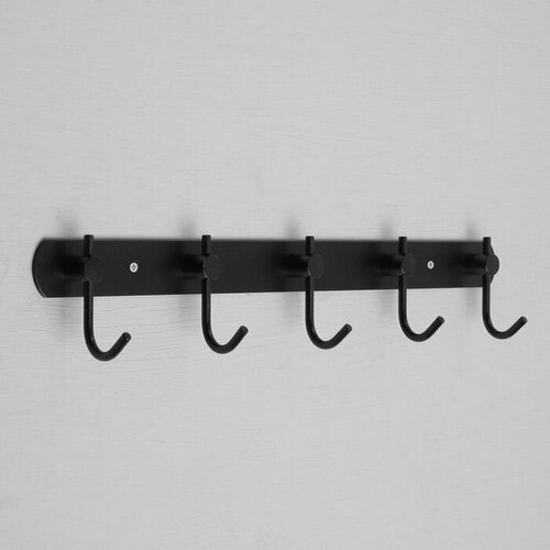 Вешалка с пятью крючками VC100 цвет черный 1340₽