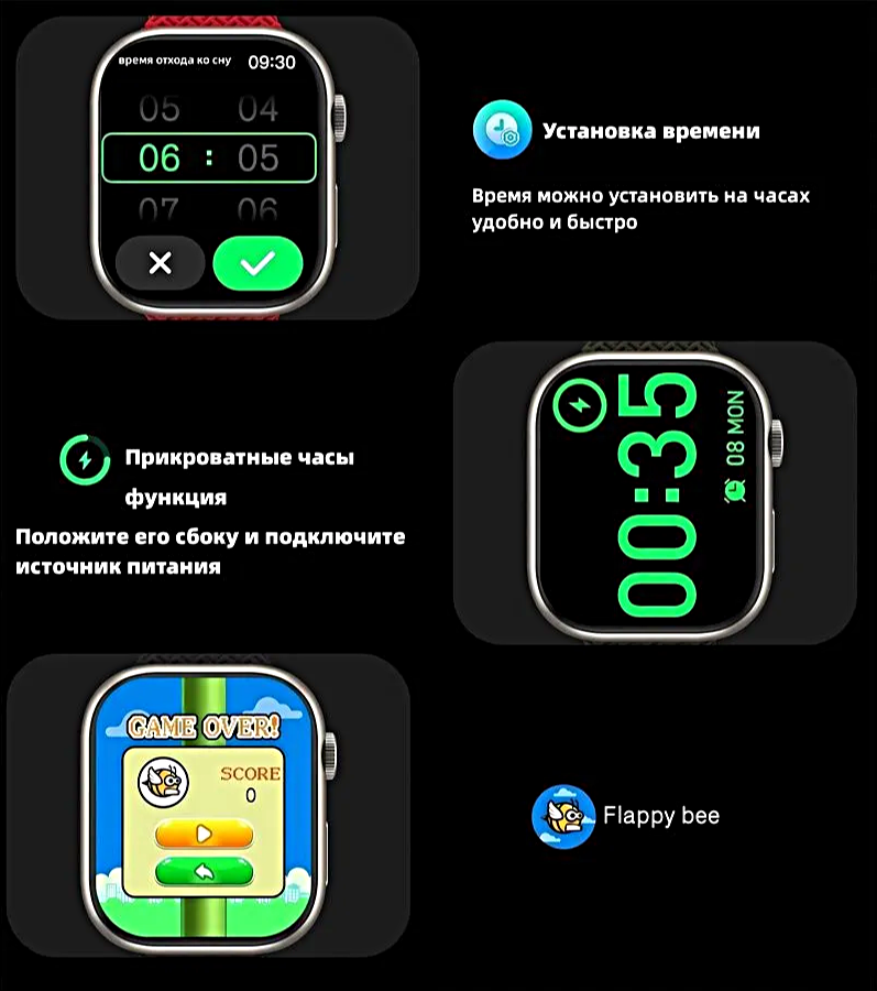 Умные часы HK9 PRO Premium Smart Watch AMOLED 202 iOS Android Bluetooth звонки Уведомления Шагомер