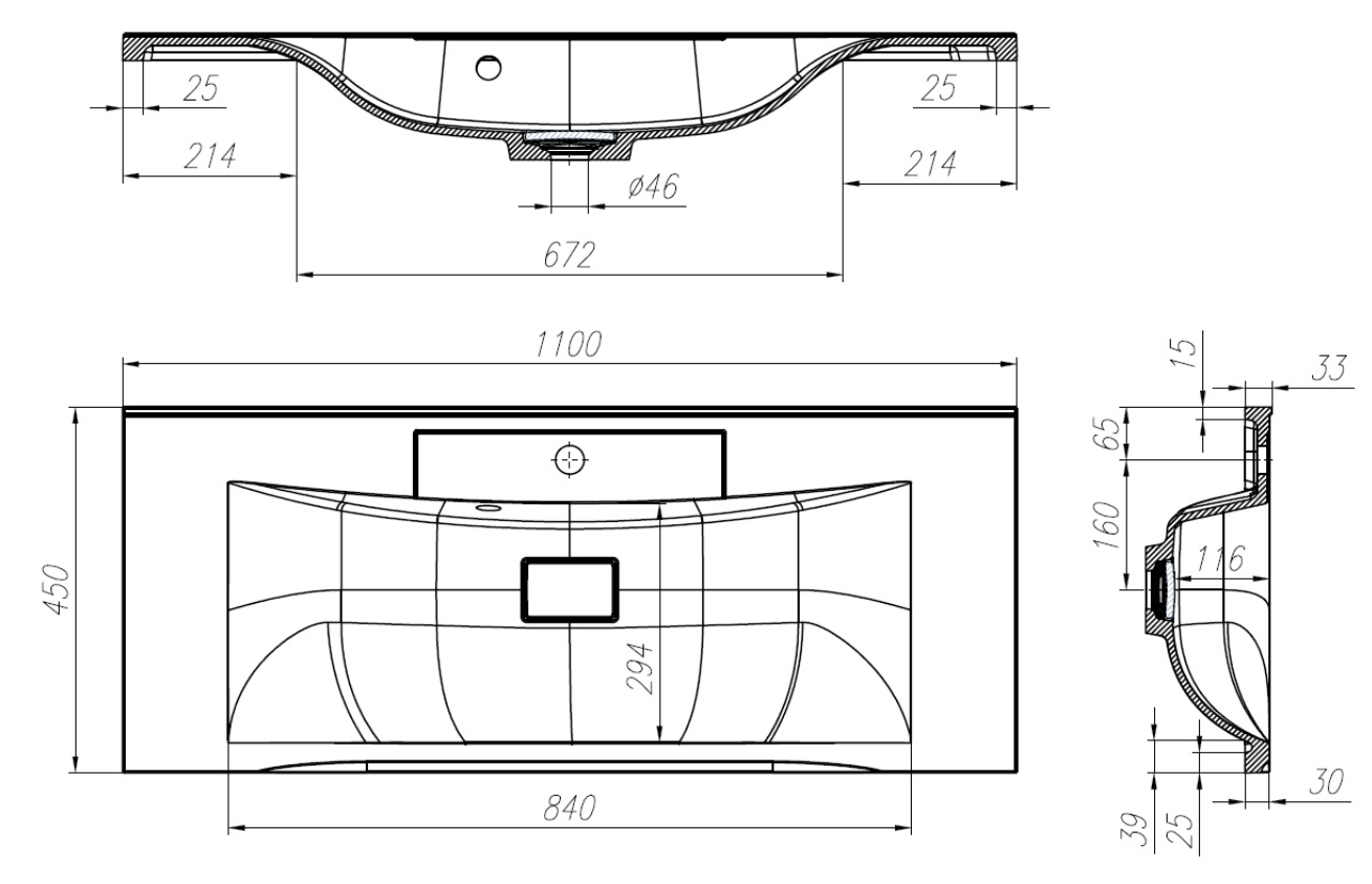 Раковина из литьевого мрамора BelBagno BB1100/450-LV-MR-PR - фотография № 8