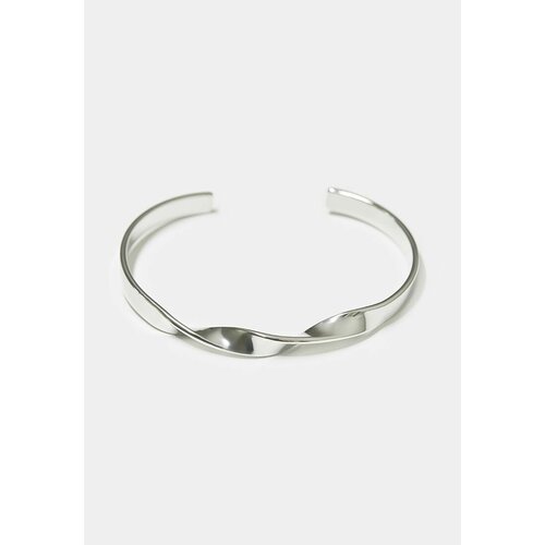 Жесткий браслет Freeform Jewellery, размер one size, диаметр 8 см., серебряный