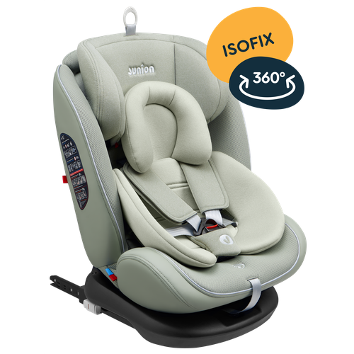 Автокресло JUNION Odri группа 0+/1/2/3 (0-36 кг), 360°, Isofix, оливковый автокресло junion cleo группа 0 1 2 3 0 36 кг бежевый