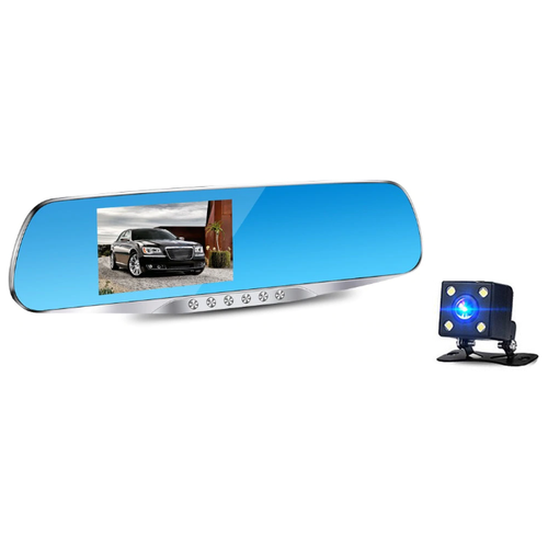фото Зеркало видеорегистратор с камерой заднего вида 4.3" fullhd x57 vehicle blackbox