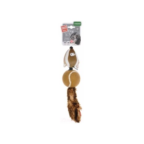 Игрушка для собак GiGwi Dog Toys Барсук (75075), коричневый, 1шт. игрушка для собак gigwi dog toys лисий хвост без набивки 75074 коричневый 1шт