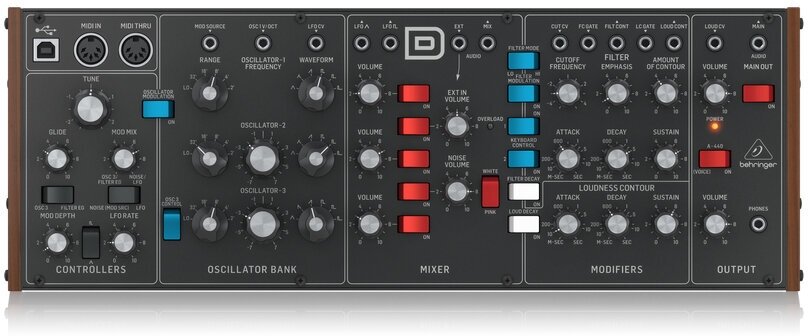 Аналоговый монофонический синтезатор - BEHRINGER MODEL D