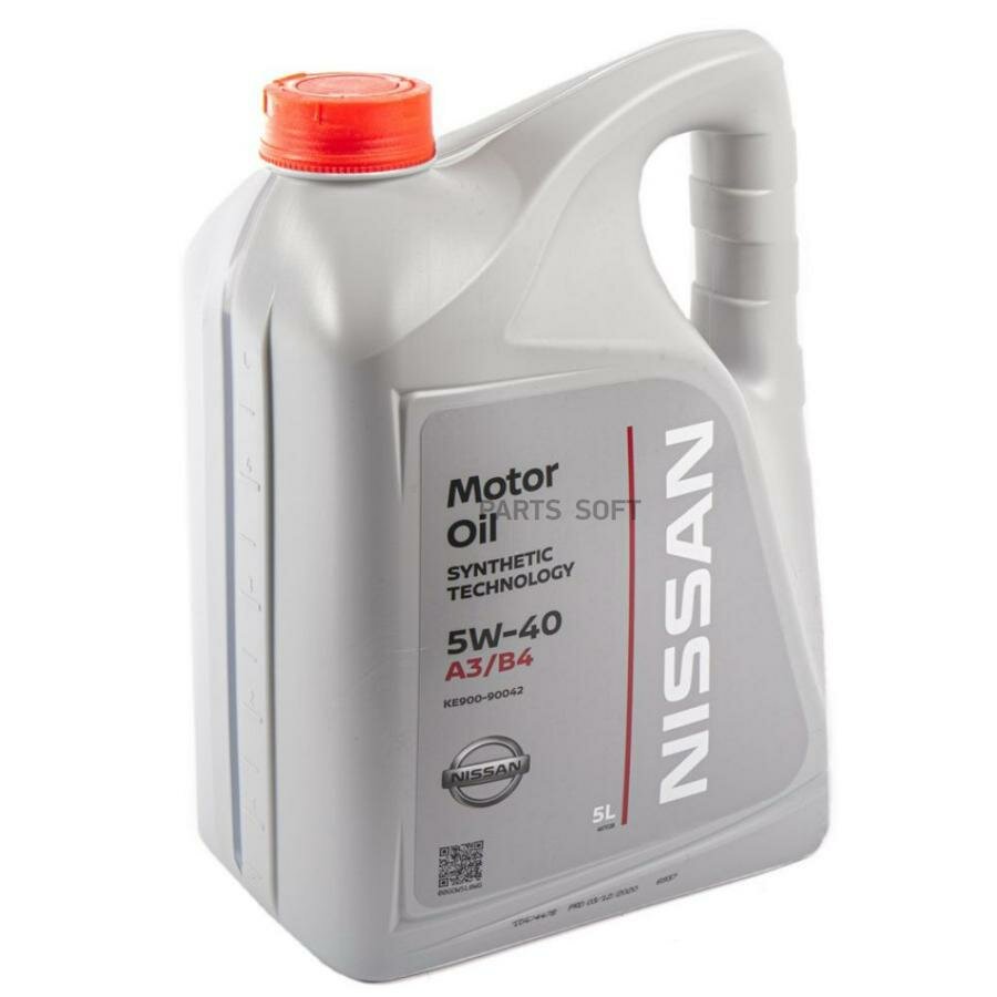 Масло моторное nissan motor oil 5w-40 синтетическое 5 л ke900-90042r