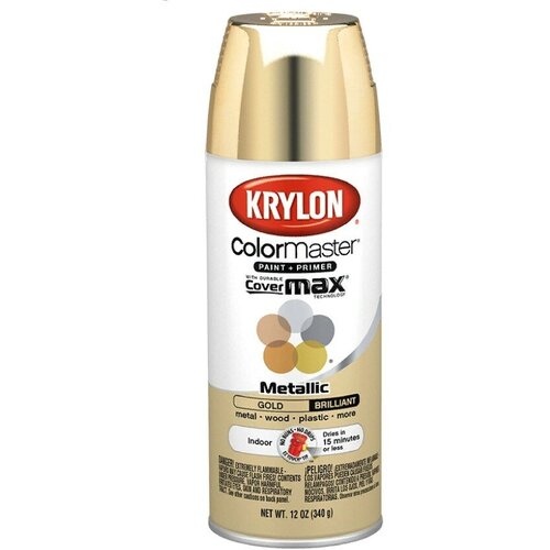 Универсальная аэрозольная краска KRYLON Color Master with Covermax Technology, Gold, 340гр