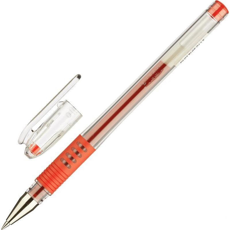 Ручка гелевая неавтомат. PILOT BLGP-G1-5 резин. манжет. красная 0.3мм