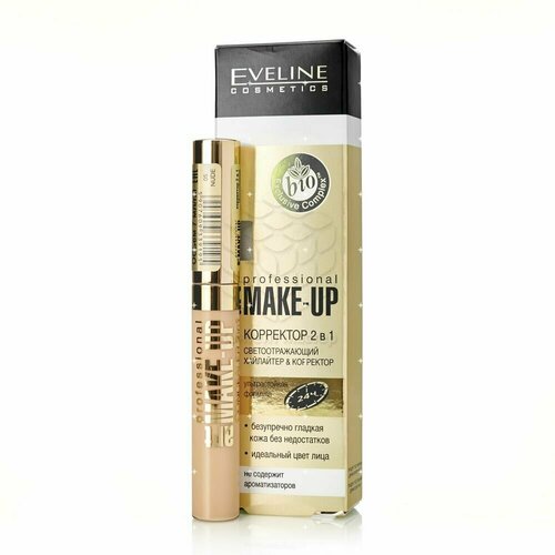 Eveline Cosmetics Корректор 2 в 1 Art Professional Make-Up, оттенок nude корректор для лица 2 в 1 art professional make up 7мл 04 light