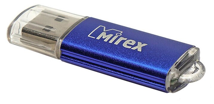 Флешка Mirex UNIT AQUA, 32 Гб, USB2.0, чт до 25 Мб/с, зап до 15 Мб/с, синяя