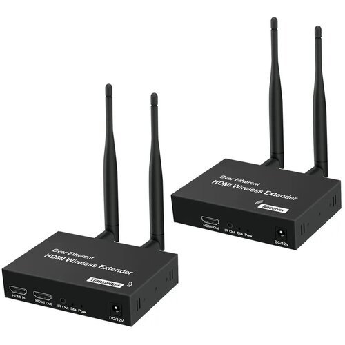 WIFI HDMI-удлинитель (extender) до 200 м, 1080p/60Hz | ORIENT VE057 orient переходник ve044 hdmi extender tx rx активный удлинитель до 60 м по витой паре cat5e 6 hdmi 1 4а 1080p 60hz 3d hdcp питание от