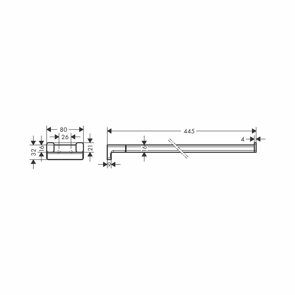 Полотенцедержатель Hansgrohe AddStoris 41770990 - фото №6