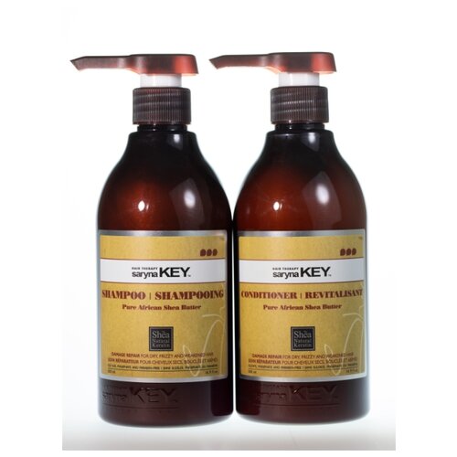 Набор (шампунь 500 мл + кондиционер 500 мл восстанавливающие с маслом Ши) Saryna Key Damage repair
