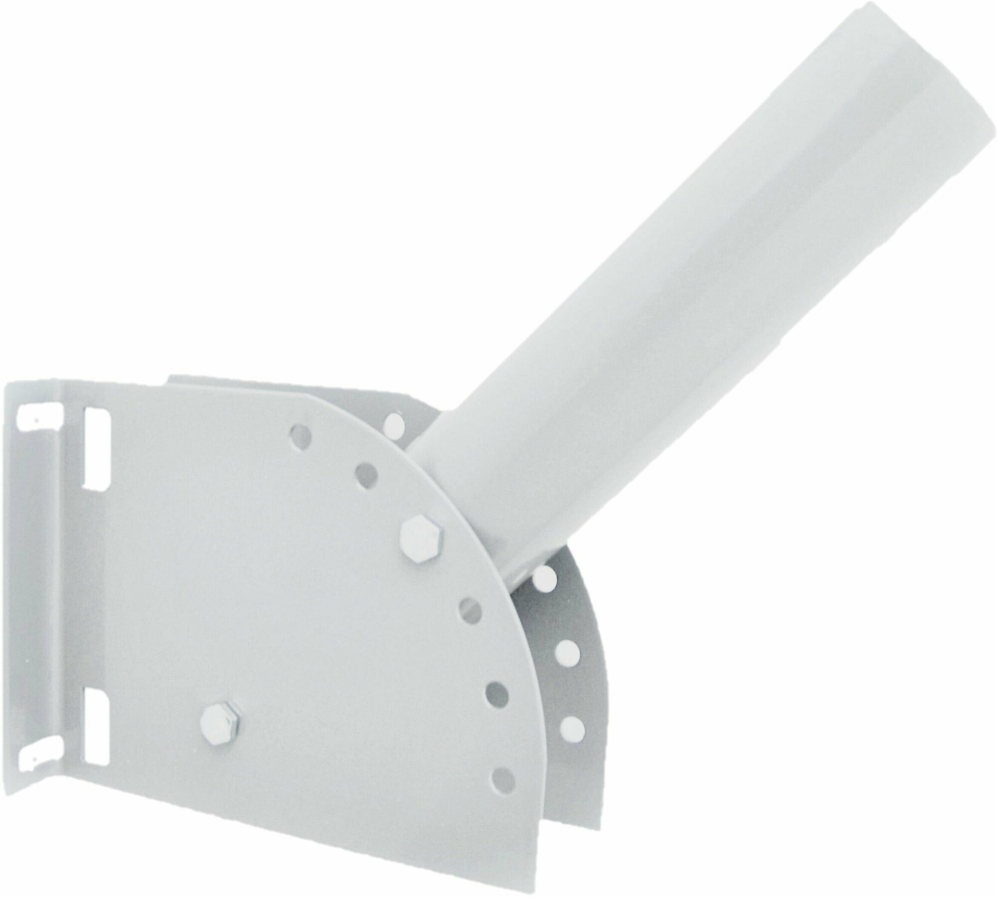 фото Кронштейн настенный для консольного светильника КР-2 под монтажную ленту с переменным углом 10-70 градусов, d45 мм, длина 250 мм, белый