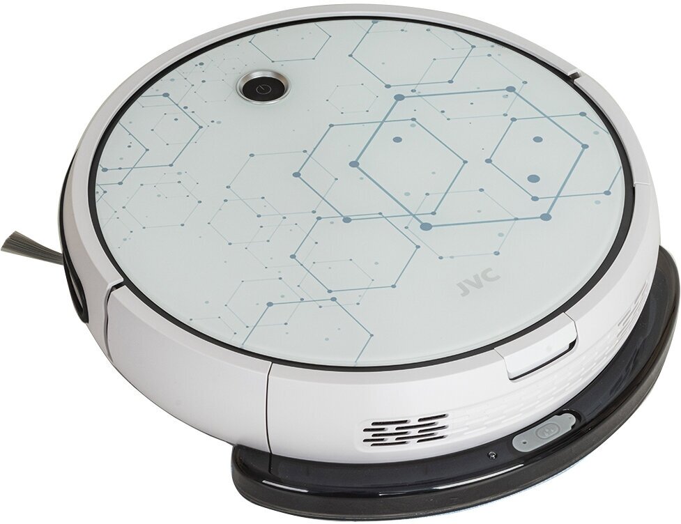 Робот - пылесос JVC 2 в 1 сухая и влажная уборка 4 режима турбо щетка HEPA фильтр голосовой помощникартфон-управление Smart life Wi-Fi