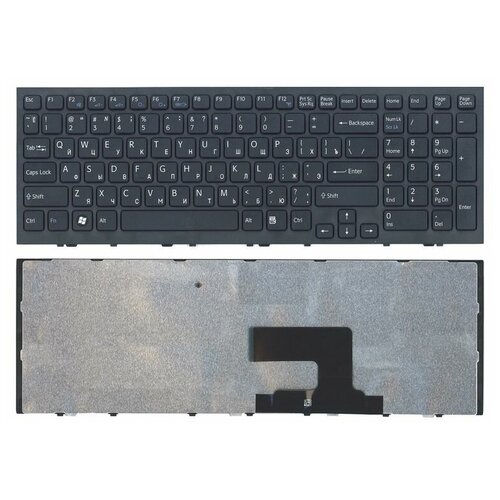 Клавиатура для ноутбуков Sony VPC-EE Series RU, Black frame, Black key клавиатура canyon hkb w2 104 keys slim design chocolate key caps ru layout black