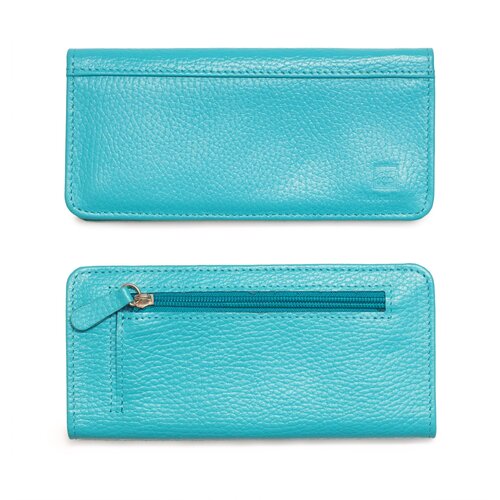 фото Кошелек hellenberg, фактура зернистая, бирюзовый
