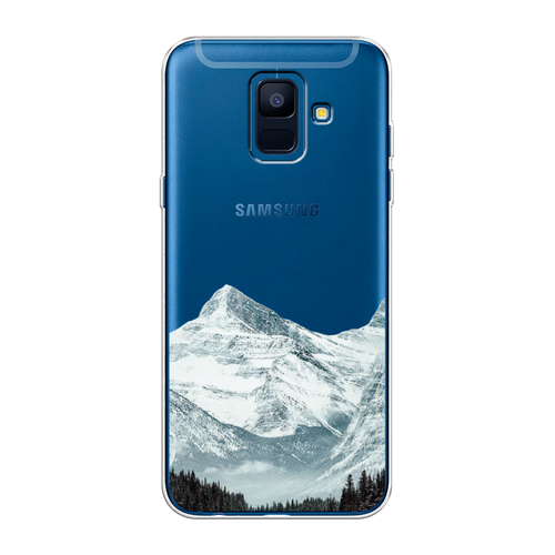 Силиконовый чехол на Samsung Galaxy A6 / Самсунг Галакси А6 Горы арт 1, прозрачный матовый силиконовый чехол горы арт 5 на samsung galaxy a6 самсунг галакси а6