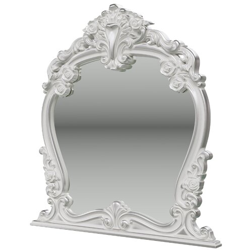 Зеркало Дольче Вита СДВ-06 цвет белый глянец с серебром