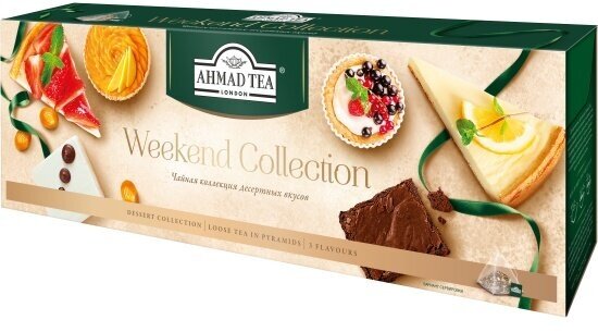 Чай Ahmad Tea Weekend Collection ассорти в пирамидках, 60 пак.