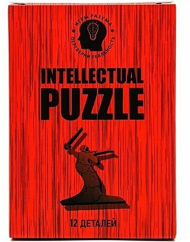 Пазл Головоломка IQ Intellectual Puzzle "Скульптура" Красный