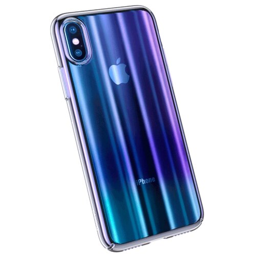 фото Чехол baseus aurora для apple iphone x transparent blue